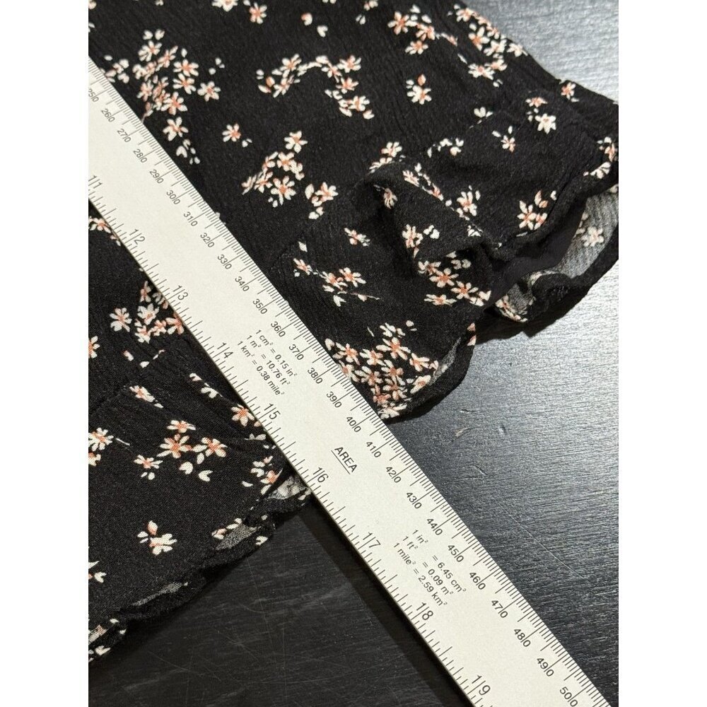 Abercrombie & Fitch Black Floral Large Whimsigoth Mini Skirt Womens Large - Picture 12 of 12